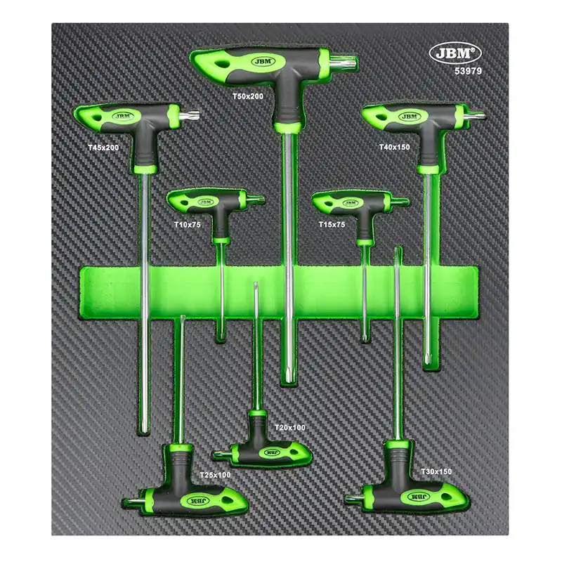 Modulo per carrelli portautensili 34x39 - Chiavi Torx con impugnatura a T - 8 pezzi JBM Must-Have