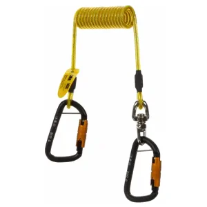 Ultimissimo Modello Cavi elastici a spirale 3M DBI-SALA Hook2Hook anticaduta utensili, 2,3kg (10pz)