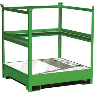 Vasca di raccolta con intelaiatura sovrapponibile Carvel 1430x930x1580mm liquidi infiammabili, 262lt Soddisfatti O Rimborsati