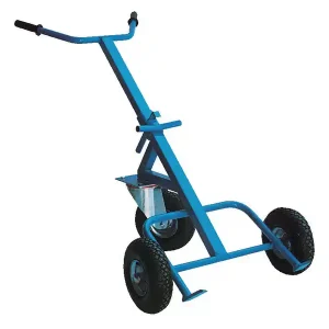 Carrello portafusti a 3 ruote Carvel 700x1400x950mm per fusti metallici 220lt, portata 300Kg Offerta Limitata