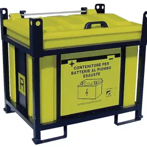 Professionale Contenitore in PP Carvel 1130x830x1040mm sovrapponibile per batterie esauste, 550lt