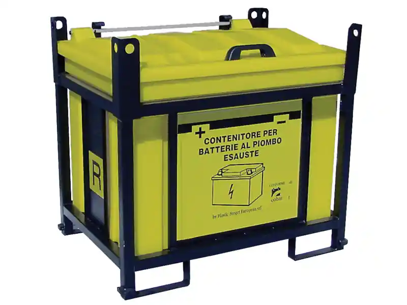 Professionale Contenitore in PP Carvel 1130x830x1040mm sovrapponibile per batterie esauste, 550lt