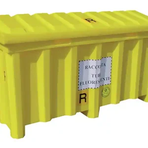Contenitore in polietilene Carvel 1870x920x1060mm per raccolta neon esausti, 900lt Quantità Limitata