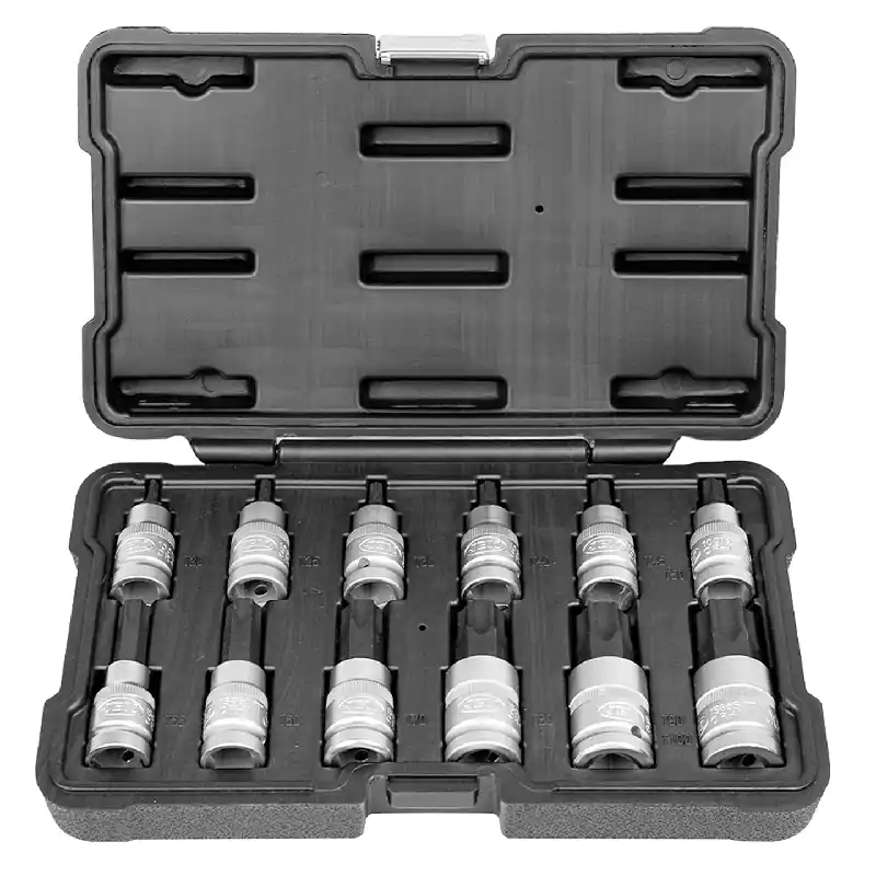Chiavi a bussola - Torx da T20 a T100 CrV 1/2" - 12 pezzi Offerta Limitata