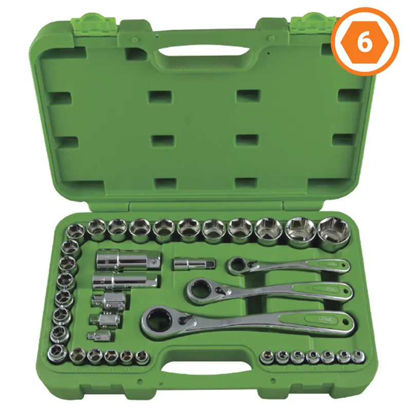 Set di bussole con cricchetto Go-Thru 1/2", 3/8", 1/4", 39 pezzi Ultima Occasione