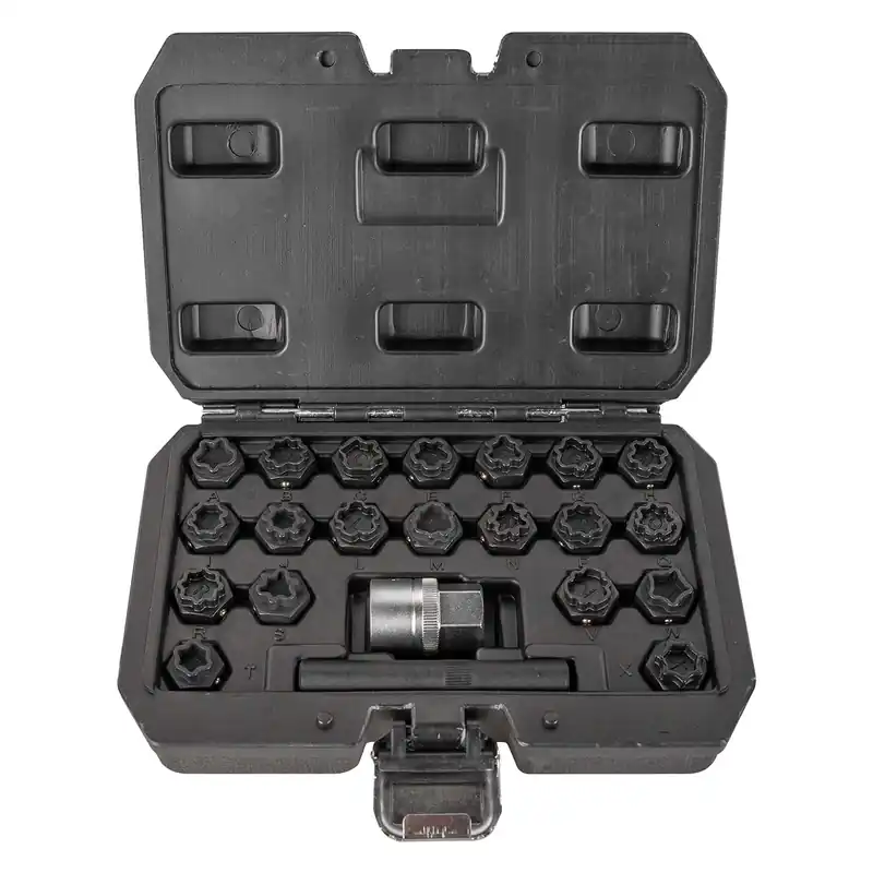 Pagamento Sicuro Set adattatori per bulloni antifurto VAG, 1/2" - 22 pezzi JBM