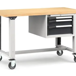 Affare Banco da lavoro regolabile Fami Master 150cm grigio con ruote e 3 cassetti