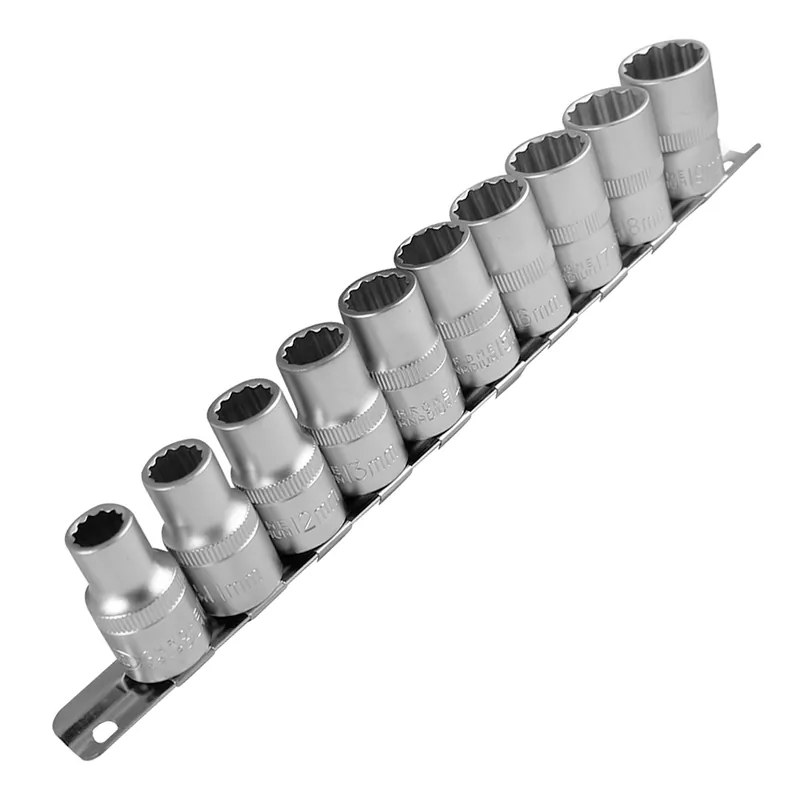 Compra Adesso Set di bussole da 10 a 19 mm 1/2" poligonale CrV 10 pezzi JBM