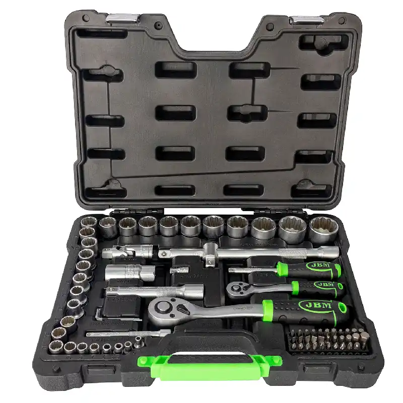 Set di chiavi a bussola 12 punte con inserti, 1/4" e 1/2", 74 pezzi Consegna Rapida