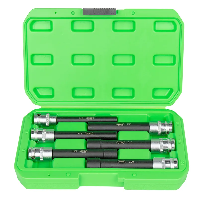 Set di bussole lunge da E10 a E20 mm 1/2" E-Torx CrV 6 pezzi JBM Spedizione Espresso