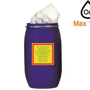 Kit assorbimento per oli e derivati petrolio Carvel in fusto, capacità 149lt Professionale