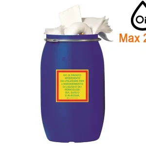 Kit assorbimento per oli e derivati petrolio Carvel in fusto, capacità 213lt Prezzo Scontato