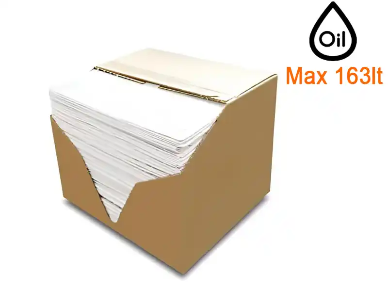 Panni assorbenti Carvel 41x46cm forati e pre-tagliati per oli e idrocarburi in dispenser (200pz) Offerta Speciale