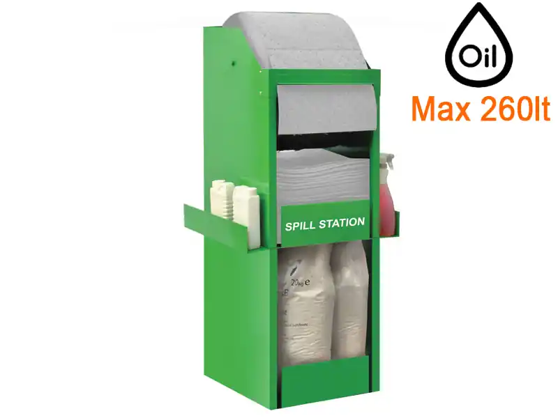 Nuova Collezione Stazione stoccaggio Carvel Spill Station 500x500x1500mm con materiale assorbente per olio, 260lt