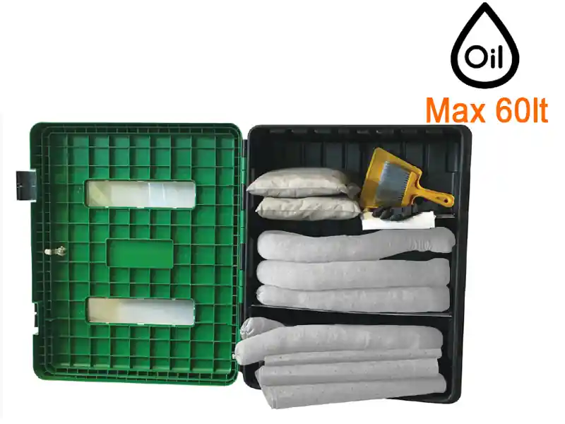 Sconto Armadio pensile polipropilene Carvel 616x270x735mm con materiale assorbente per olio, 60lt