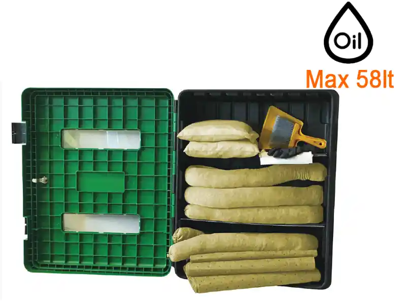 Pagamento Sicuro Armadio pensile polipropilene Carvel 616x270x735mm con materiale assorbente prodotti chimici, 58lt