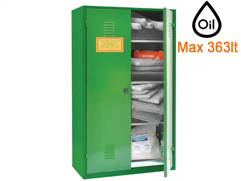 A Buon Prezzo Armadio sicurezza Carvel 730x400x1600mm con materiale assorbente per olio, 363lt
