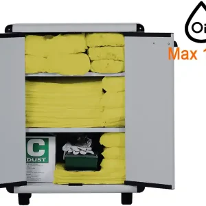 Saldi Armadio in plastica Carvel 680x390x880mm con materiale assorbente prodotti chimici, 146lt
