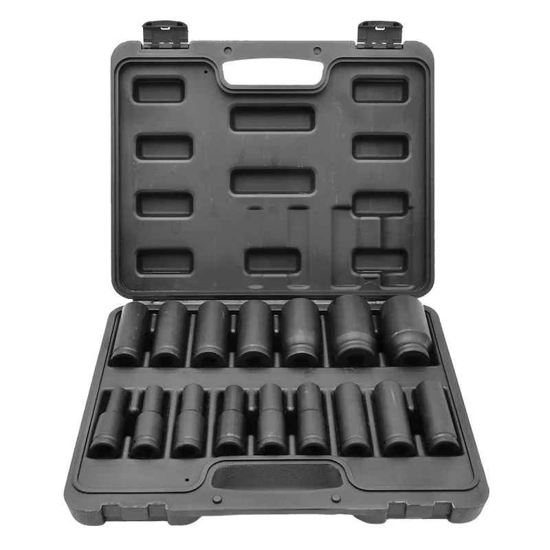 Acquista Ora Set di bussole lunge a impatto da 10 a 32 mm 1/2" esagonale CrMo 16 pezzi