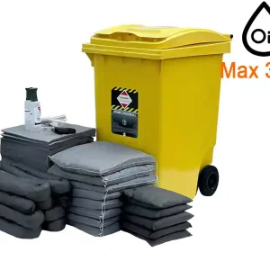 Bidone carrellato Carvel 625x860x1096mm con materiale assorbente universale, 348lt Occasione Imperdibile