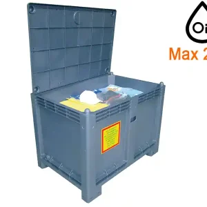 Contenitore carrellato Carvel 1000x700x650mm con materiale assorbente prodotti chimici, 200lt Must-Have