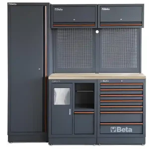 Arredo Beta C45PRO 2.0 CW per officina 1960x645x2000mm piano in legno e modulo di servizio Subito Disponibile