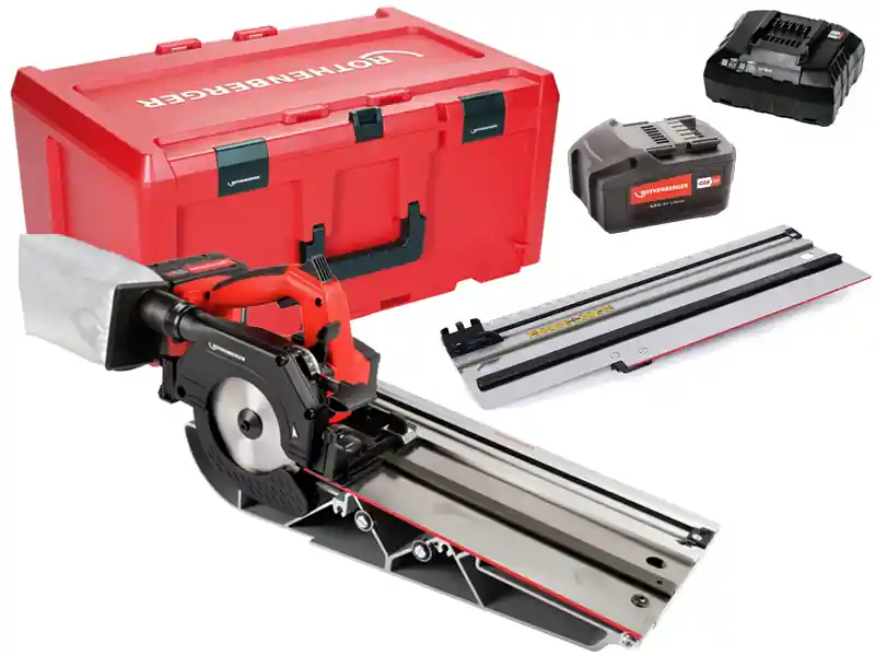 Offerta Lampo Rothenberger tagliatubi a batteria Pipecut Mini in kit con batteria, caricabatteria e guida