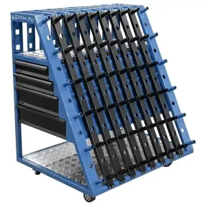 Ultima Occasione Carrello portautensili GPPH Trolley L 1000x800x1130mm con 8 cassetti, fori 16mm