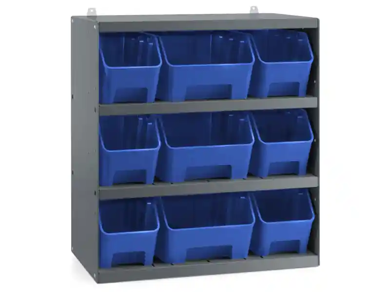 Super Prezzo Scaffale portaminuteria Fami 496x304x546mm grigio scuro con 9 contenitori RK Box Air