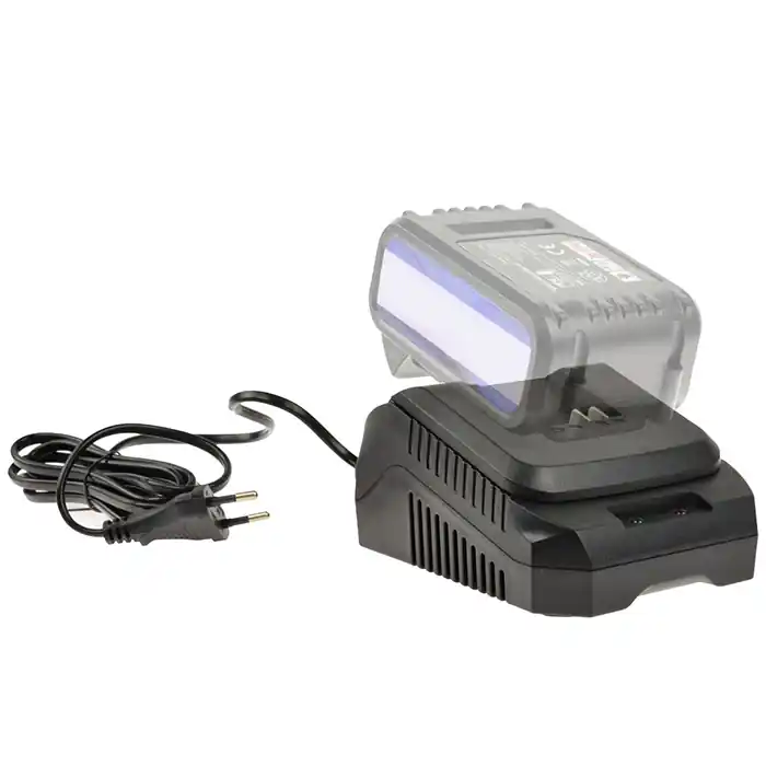 Reso Gratuito Caricabatterie rapido 18V–21V 2.2A per batterie Li-Ion
