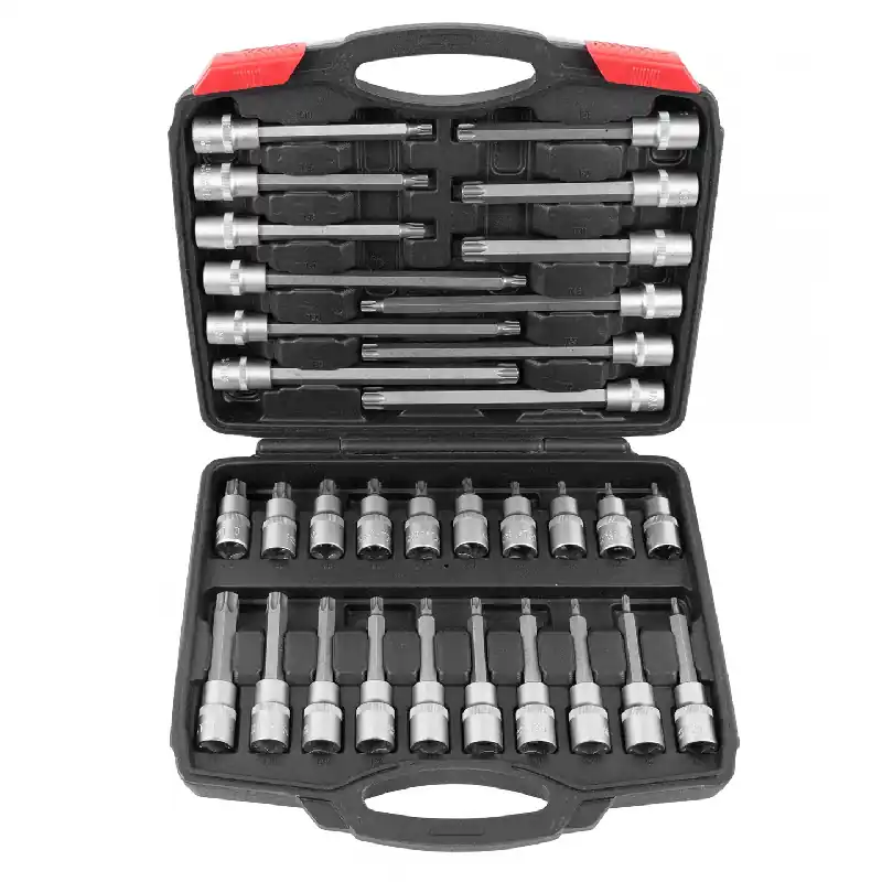 Consegna Rapida Chiavi a bussola - Torx da T20 a 70 CrV 1/2" - 32 pezzi