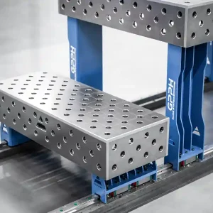 Subito Disponibile Tavolo saldatura su binari GPPH Slide System SteelMax 1,5x1mt, fori 28mm con 2 Trestle