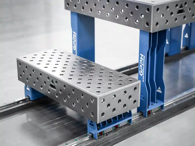 Subito Disponibile Tavolo saldatura su binari GPPH Slide System SteelMax 1,5x1mt, fori 28mm con 2 Trestle