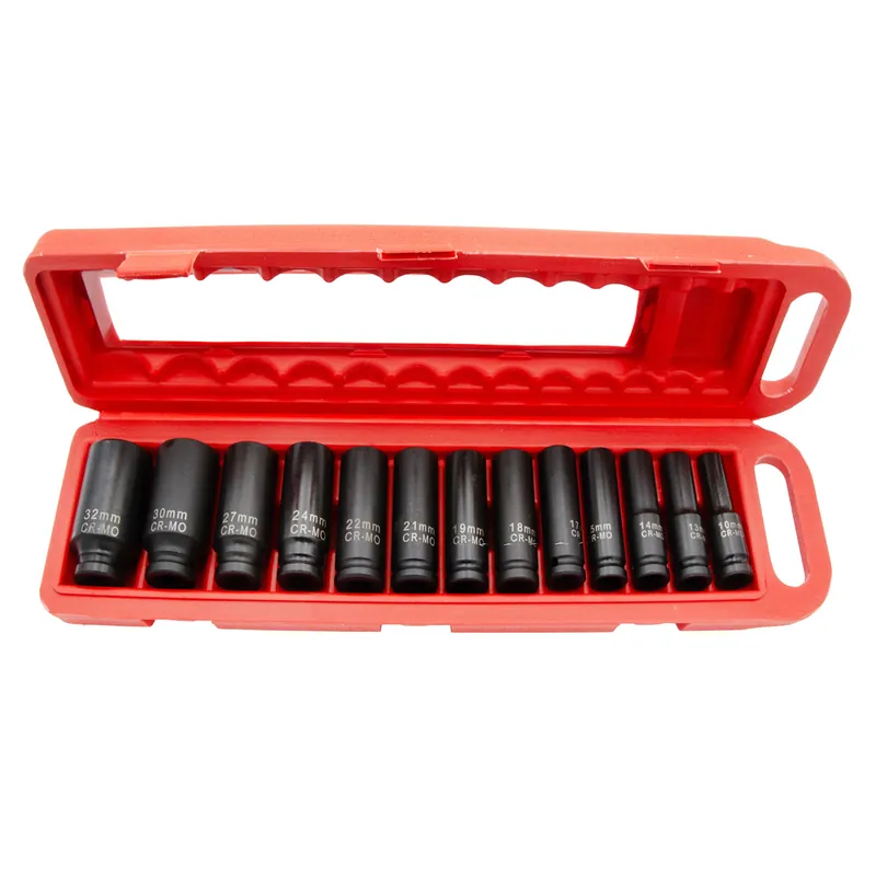 Set di bussole lunge a impatto da 10 a 32 mm 1/2" esagonale CrMo 13 pezzi Compra Oggi Stesso
