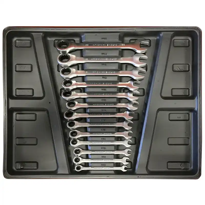 Compra Oggi Stesso Modulo per carrelli portautensili 52x39 - Chiavi combinate con cricchetto - 13 pezzi Lincos