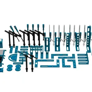 Accessori di serraggio 84 pezzi per tavoli saldatura SteelMax GPPH, fori 28mm Sconto