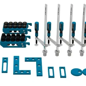 Accessori di serraggio 36 pezzi per tavoli saldatura SteelEco GPPH, fori 16mm Di Tendenza