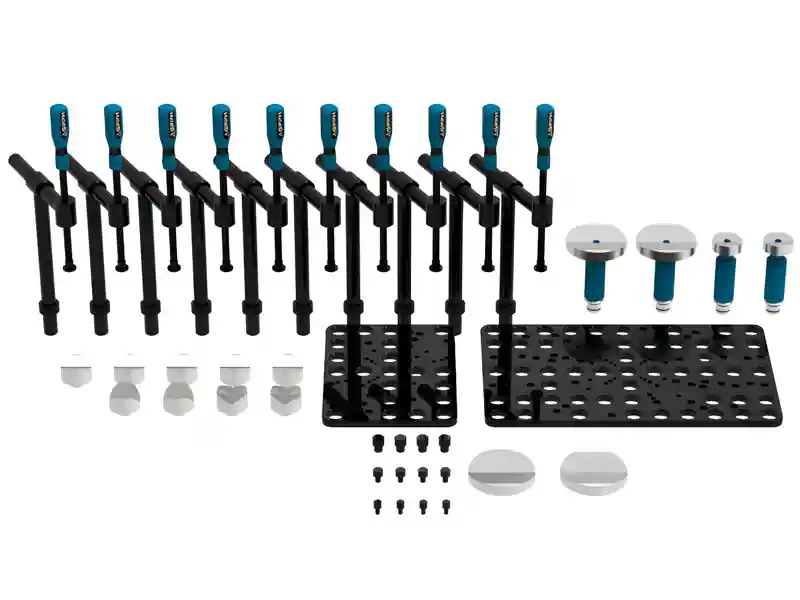 Affare Accessori di serraggio tubi GPPH Compact da 39 pezzi per tavoli saldatura, fori 16-28mm