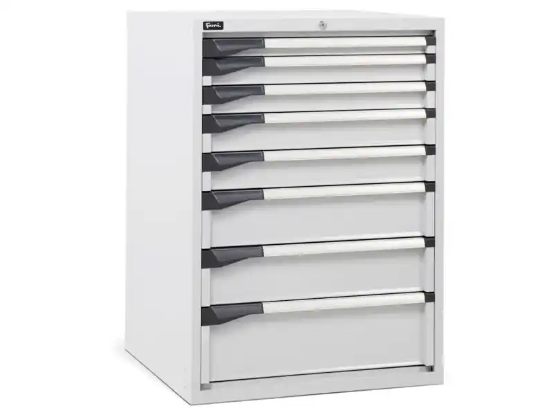 Cassettiera per industria Fami Master DE 714x726x1000mm grigio con 8 cassetti, 2000Kg Nuovo Arrivo