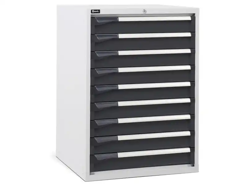Cassettiera per industria Fami Master DE 714x726x1000mm bicolore con 9 cassetti, 2000Kg Subito Disponibile