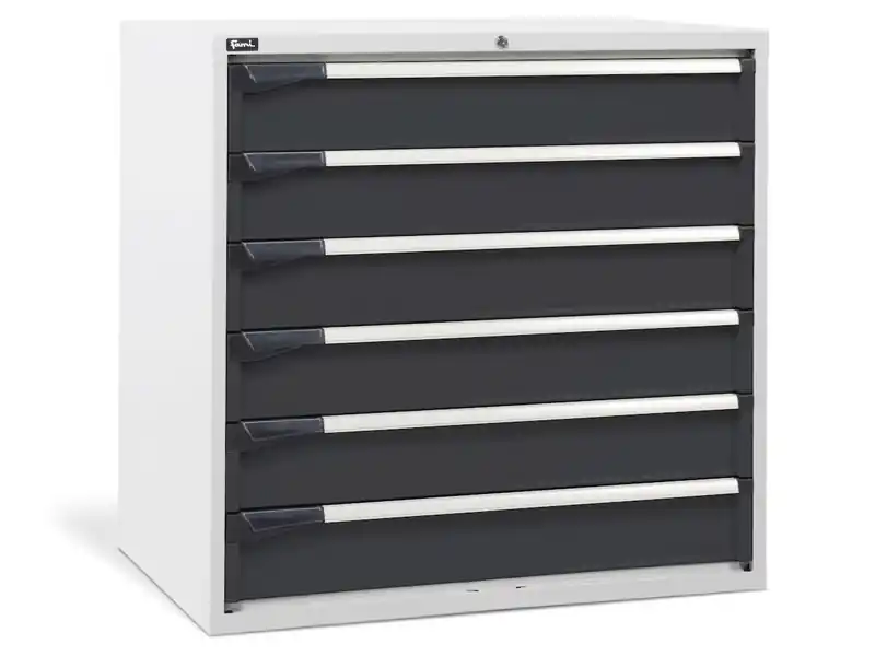 Cassettiera per industria Fami Master DE 1020x726x1000mm bicolore con 6 cassetti, 2000Kg Consegna Rapida