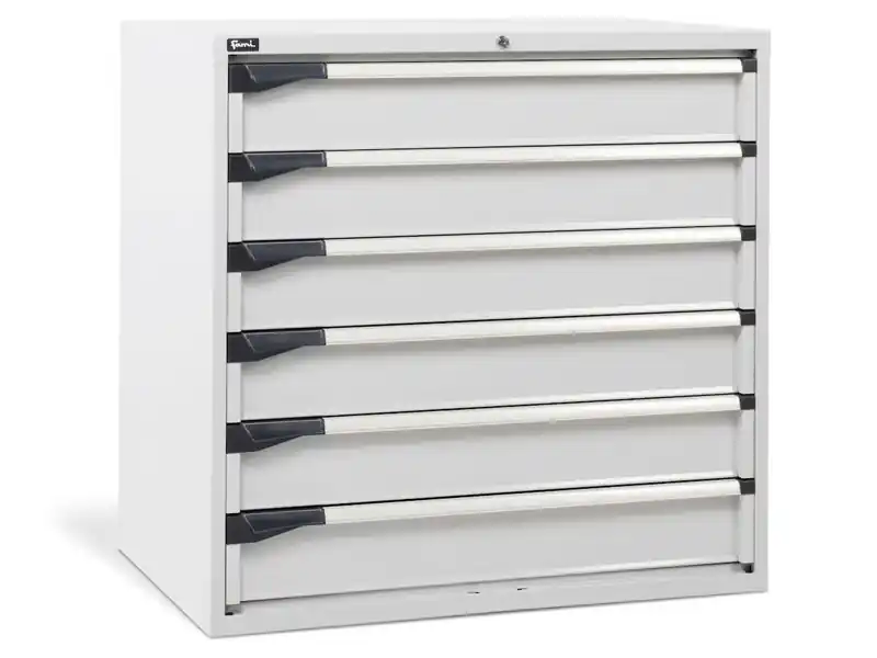 Reso Gratuito Cassettiera per industria Fami Master DE 1020x726x1000mm grigio con 6 cassetti, 2000Kg