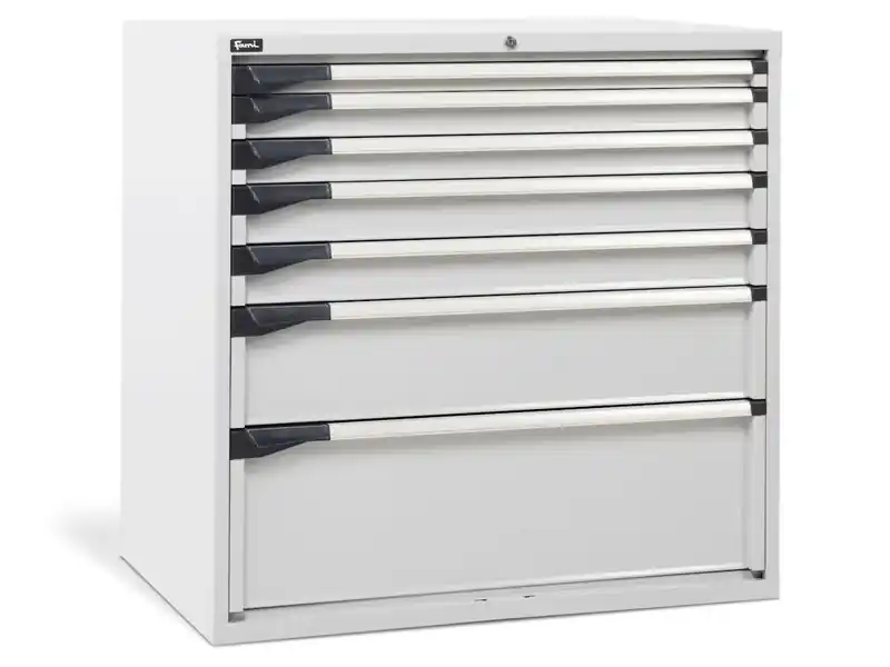 Quantità Limitata Cassettiera per industria Fami Master DE 1020x726x1000mm grigio con 7 cassetti, 2000Kg