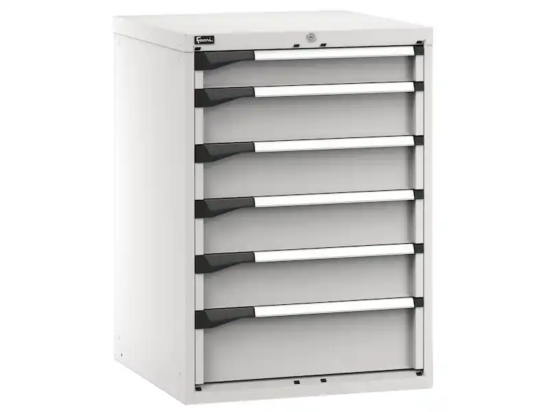 Pagamento Sicuro Cassettiera Fami Master 714x726x1000mm grigio con 6 cassetti ad estrazione telescopica