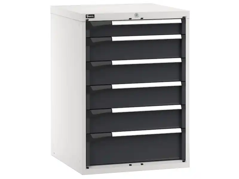Offerta Del Giorno Cassettiera Fami Master 714x726x1000mm bicolore con 6 cassetti ad estrazione regolabile