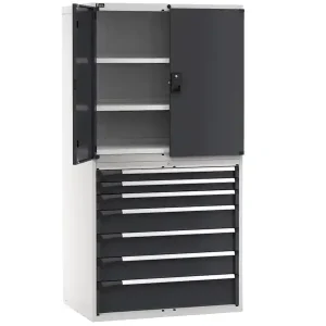 Armadio Fami Master 1020x726x2000mm bicolore con 7 cassetti estrazione totale e 3 ripiani Esclusivo