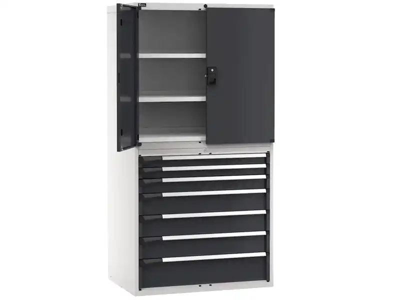 Armadio Fami Master 1020x726x2000mm bicolore con 7 cassetti estrazione regolabile e 3 ripiani Scelto Dai Clienti