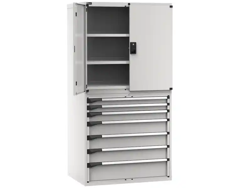 Direttamente Dal Produttore Armadio Fami Master 1020x726x2000mm grigio con 7 cassetti estrazione regolabile e 3 ripiani