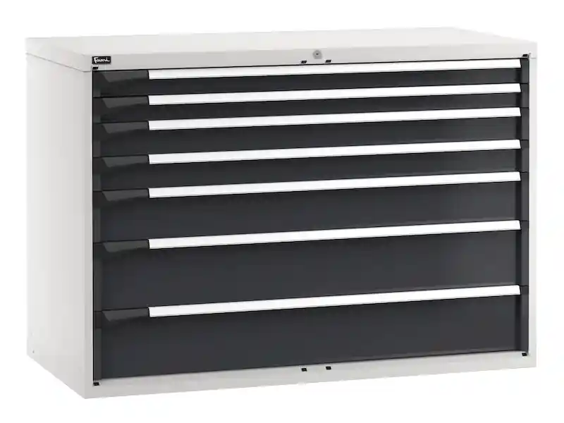 Nuova Collezione Cassettiera Fami Master 1428x726x1000mm bicolore con 7 cassetti ad estrazione regolabile