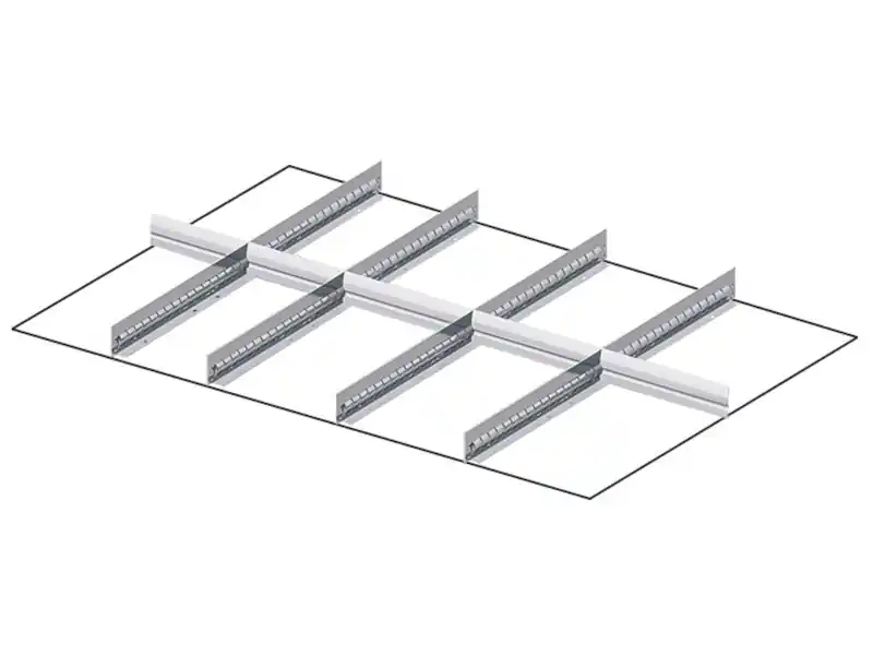 Divisori metallici 9 elementi per cassettiere Fami Master 1020x726 mm, frontale 75mm Nuovo Arrivo